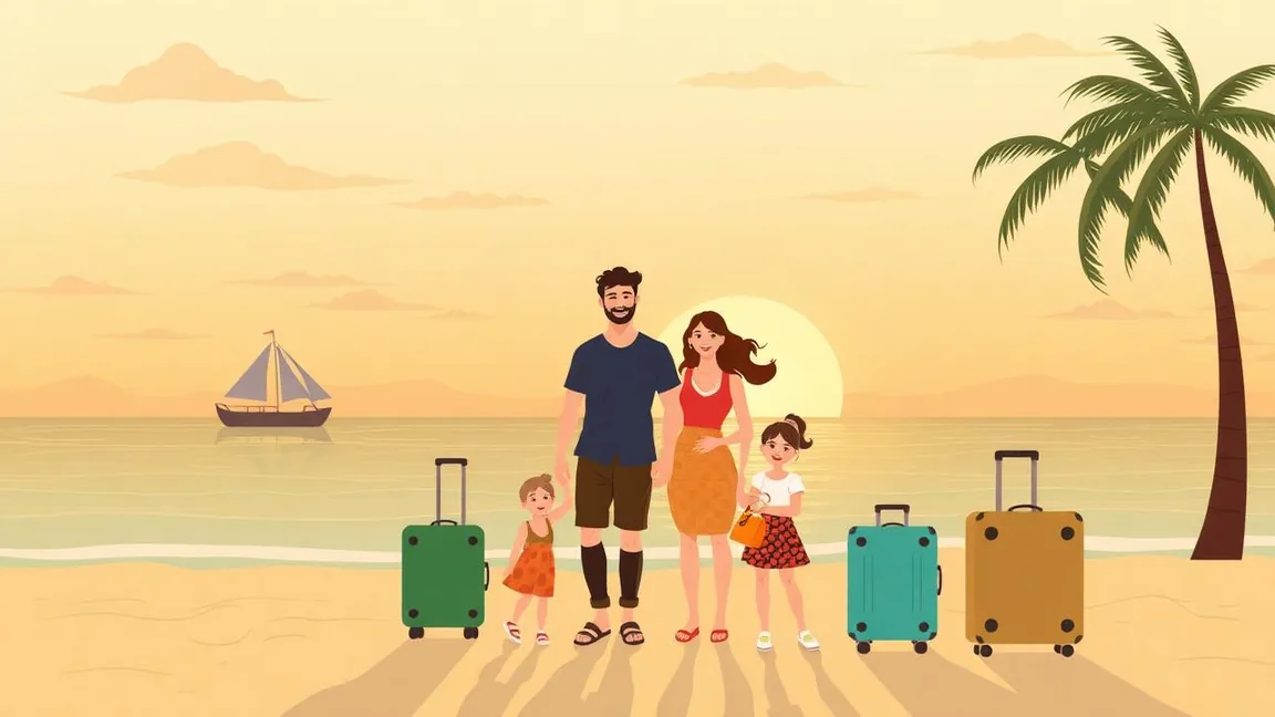 Family enjoying travel and quality time together